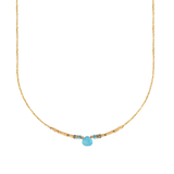 Perle de Lune Turquoise Solar Drop Necklace