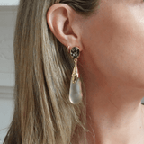 Alexis Bittar Chocolate Bonbon Crystal Teardrop Earrings
