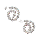 Pearl Octopuss.y Tiny Silver Spiral Hoops
