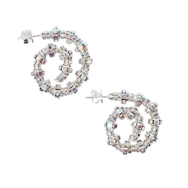 Pearl Octopuss.y Tiny Silver Spiral Hoops