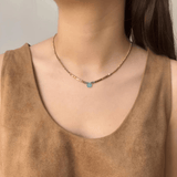 Perle de Lune Turquoise Solar Drop Necklace