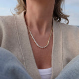 Loulerie Crystal Teardrop Tennis Necklace