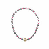 Nina Janvier Grey and Neon Pink Soga Necklace