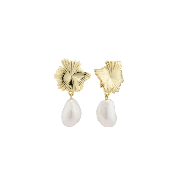 Loulerie Floral Pearl Drop Earring