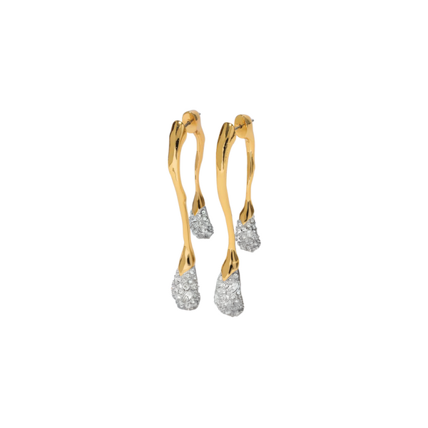 Alexis Bittar Solanales Crystals Front Back Link Earrings