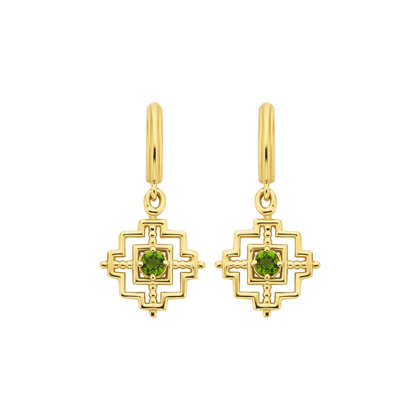 Zoe & Morgan Chrome Diopside Centred Earrings