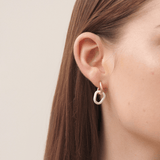 Loulerie White Interlinking Earring