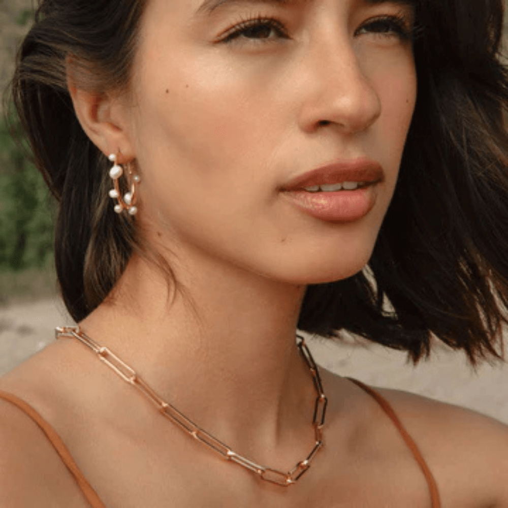 Mignonne Gavigan Mini Isla Pearl Hoop