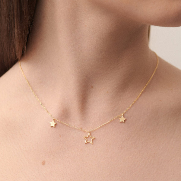Loulerie Triple Star Necklace