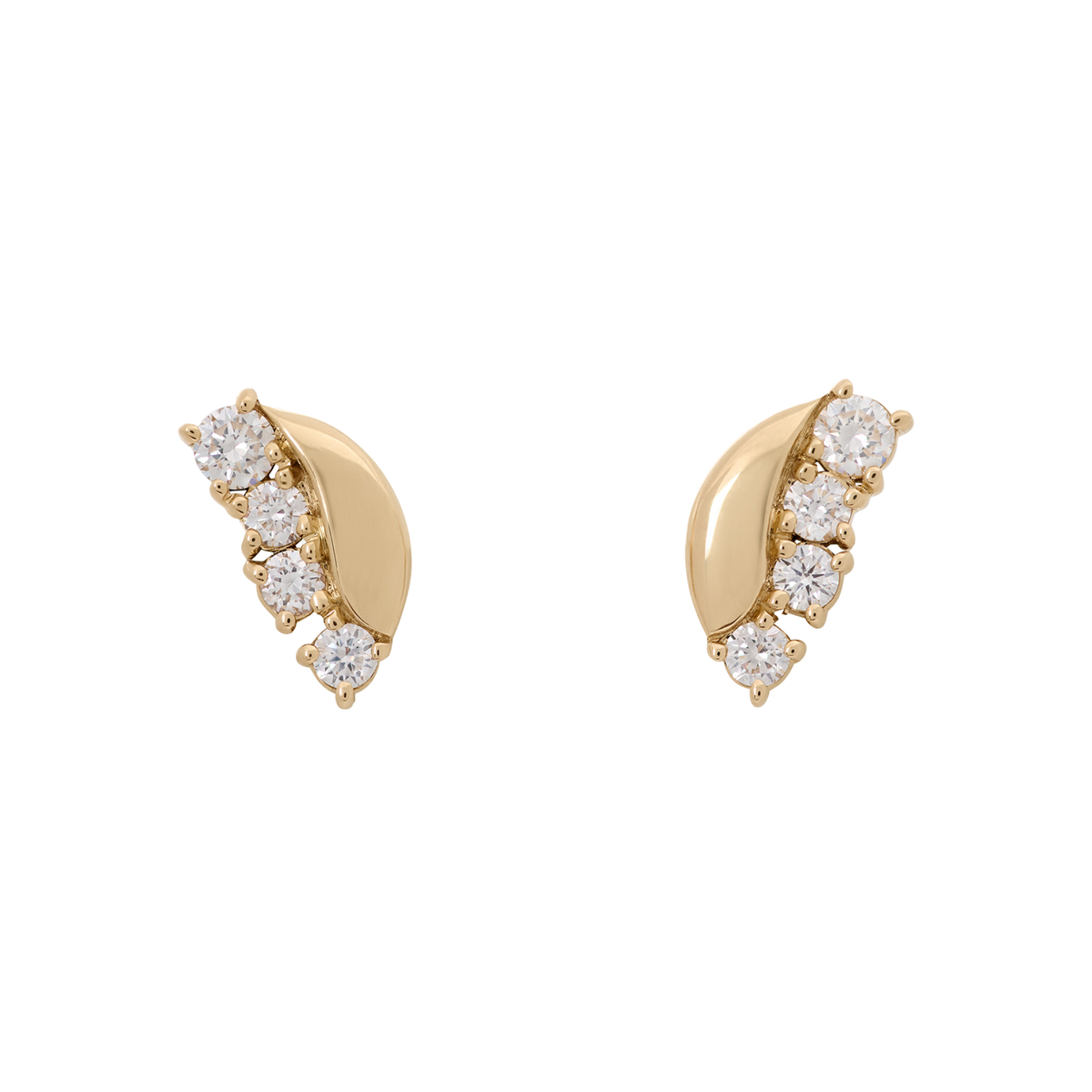 Louise Petersen 6mm Diamond Curve Earrings