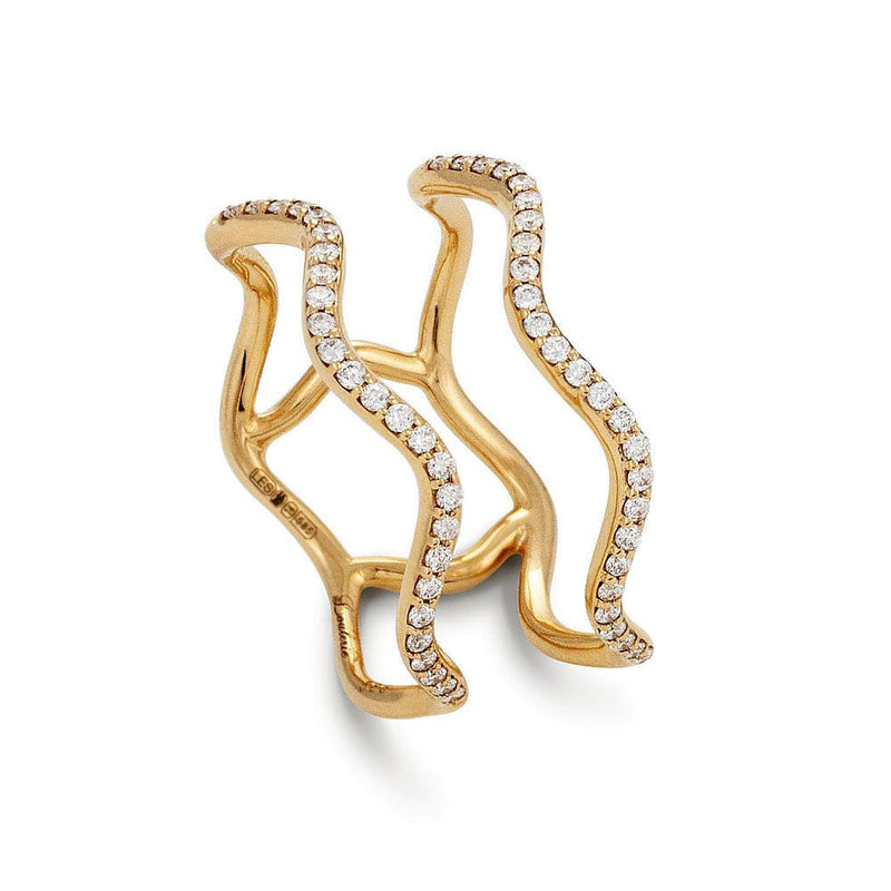 Loulerie Double Diamond Wave Ring