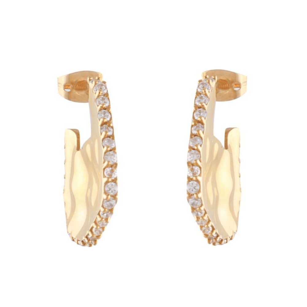 Joanna Laura Constantine Crystal Mini Wave Hoops