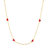 Gorjana Red Enamel Amour Necklace