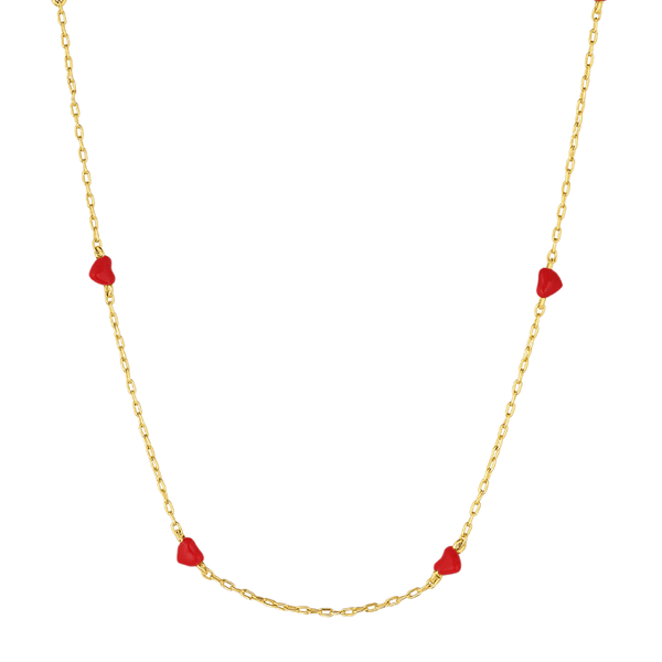 Gorjana Red Enamel Amour Necklace