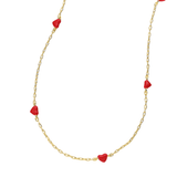 Gorjana Red Enamel Amour Necklace