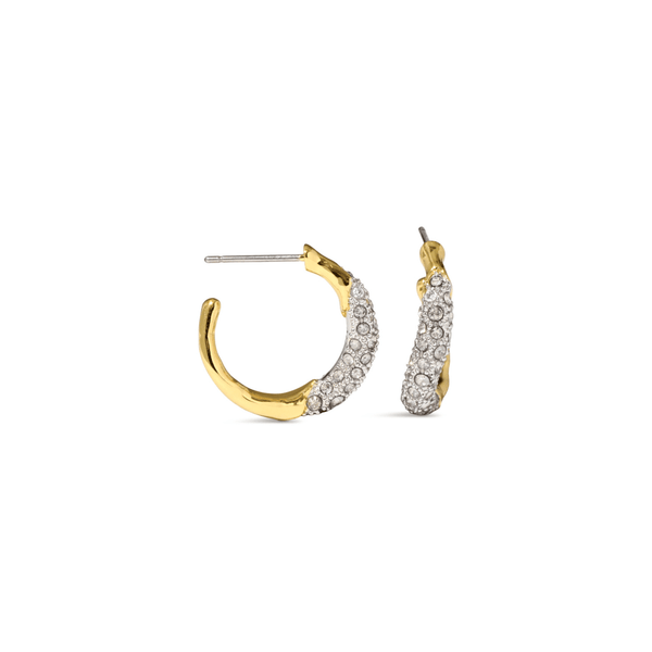 Alexis Bittar Solanales Gold Crystal Extra Small Hoops