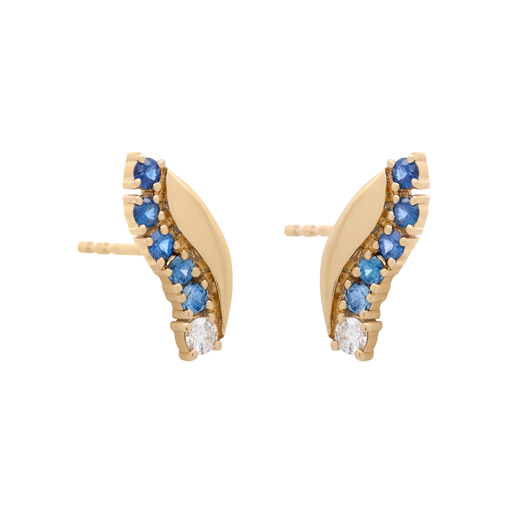 Louise Petersen 9mm Sapphire Curve Earrings