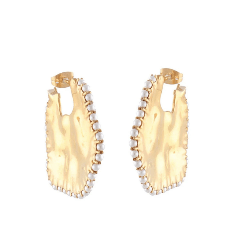 Joanna Laura Constantine Large Pearl Wave Earrings