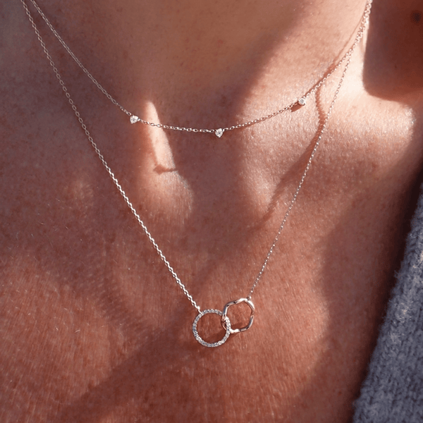 Loulerie Three Diamond Martini Necklace