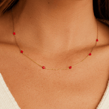 Gorjana Red Enamel Amour Necklace