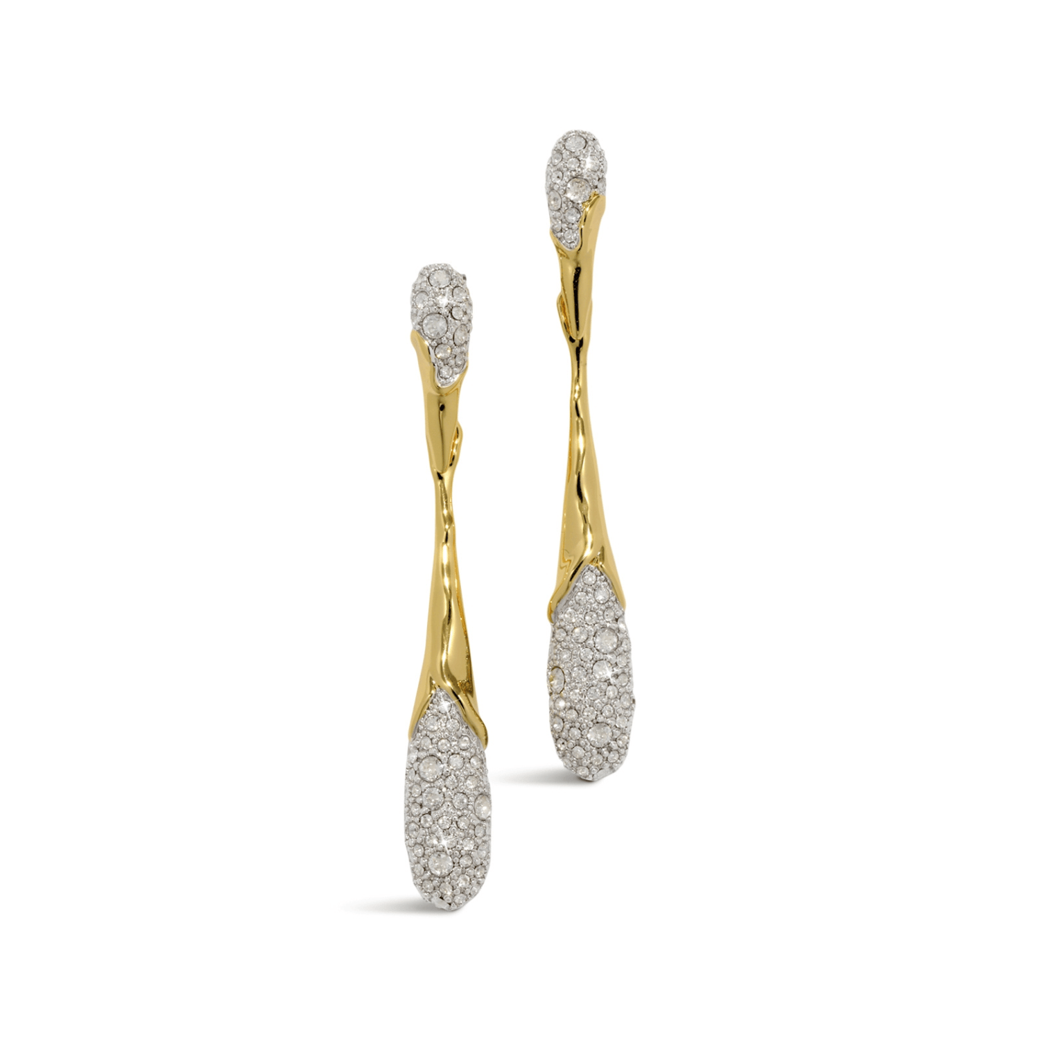 Alexis Bittar Solanales Linear Crystal Teardrop Earrings