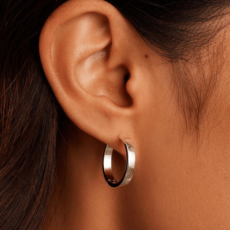 Gorjana Silver Rose Hoops