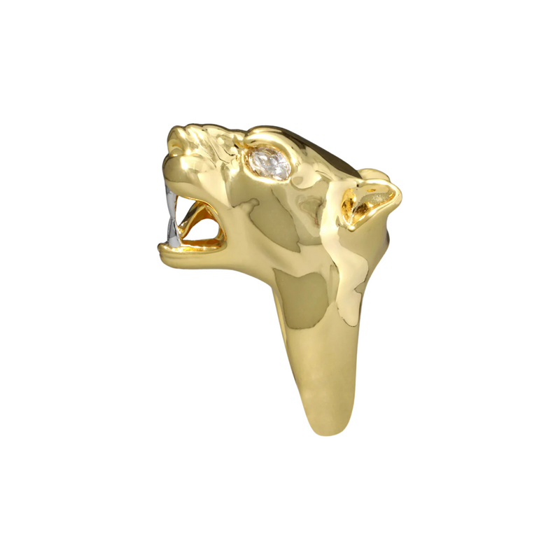 Alexis Bittar Gold Panther Visage Ring