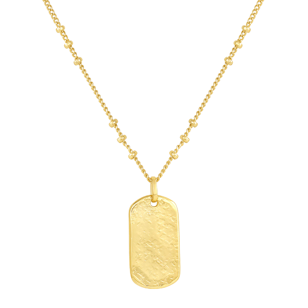 Gorjana Gold Griffin Dog Tag Necklace