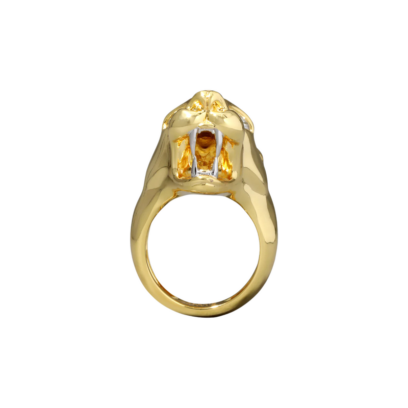 Alexis Bittar Gold Panther Visage Ring