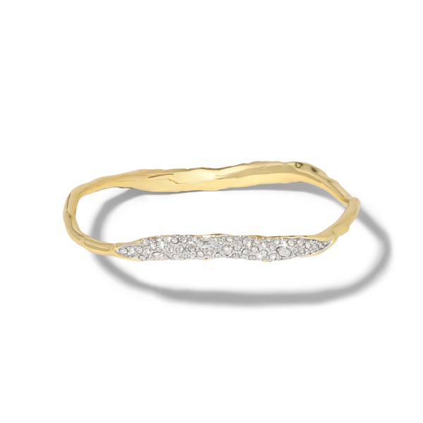 Alexis Bittar Solanales Gold Crystal Skinny Bangle Bracelet