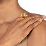 Alexis Bittar Gold Panther Visage Ring