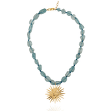 Hermina Athens Celeste Sun Charm Necklace