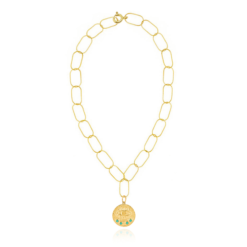 Hermina Athens Oval Statement Kressida Charm Necklace