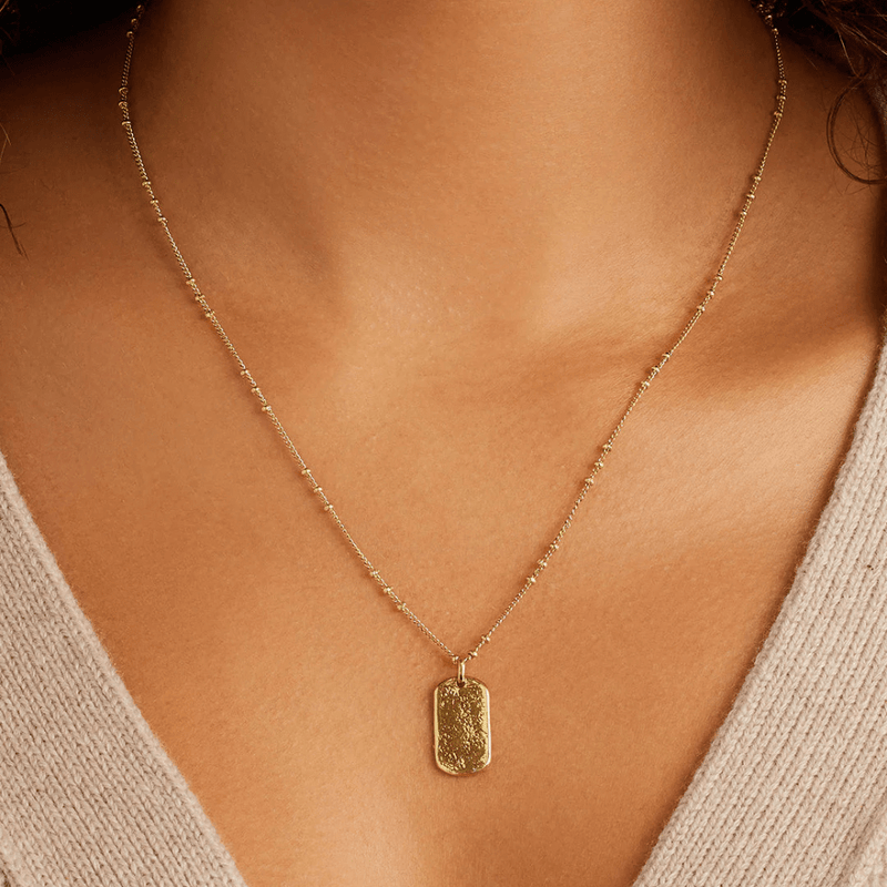 Gorjana Gold Griffin Dog Tag Necklace