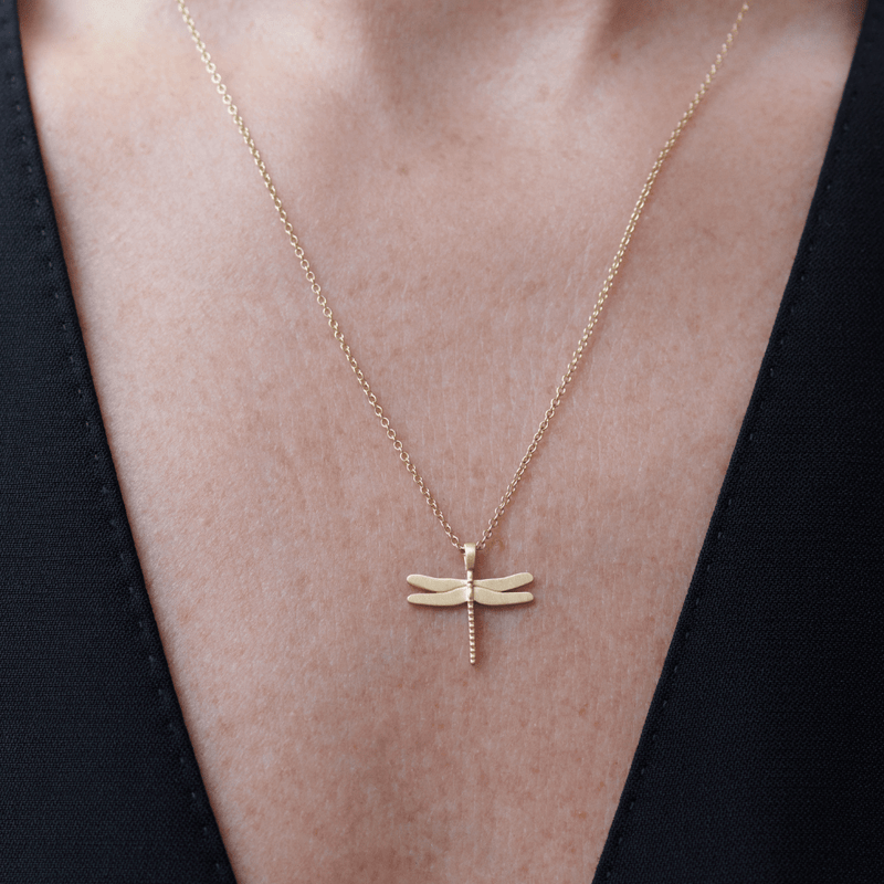 Loulerie 9k Dragonfly Necklace