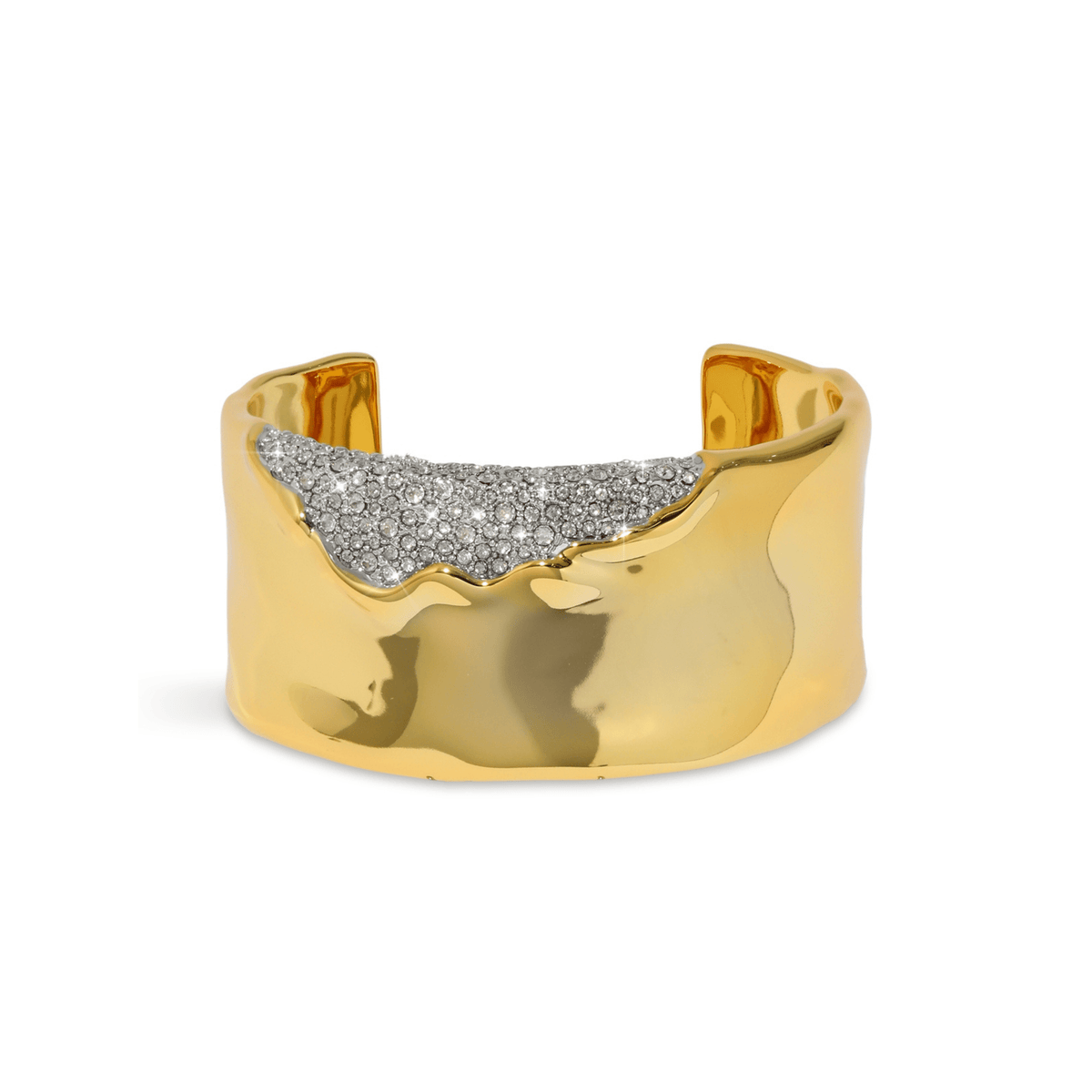 Alexis Bittar Solanales Gold Crystal Wide Cuff