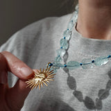 Hermina Athens Celeste Sun Charm Necklace
