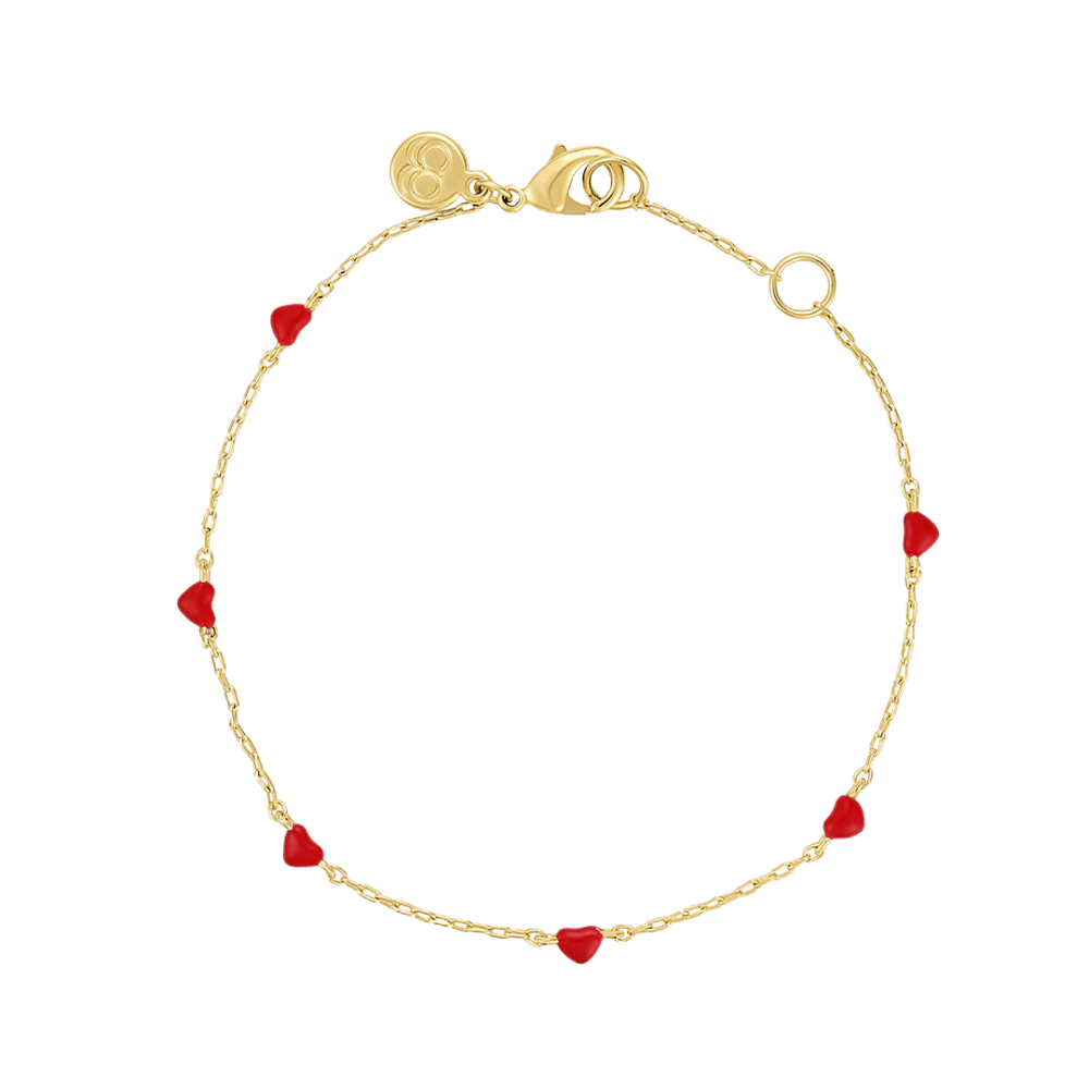 Gorjana Red Enamel Amour Bracelet