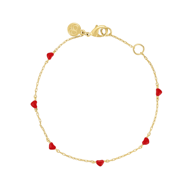 Gorjana Red Enamel Amour Bracelet
