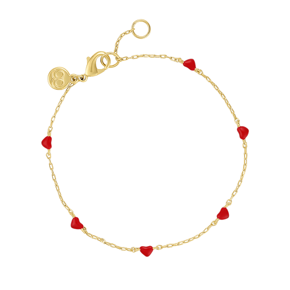 Gorjana Red Enamel Amour Bracelet