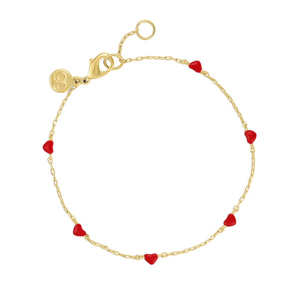 Gorjana Red Enamel Amour Bracelet