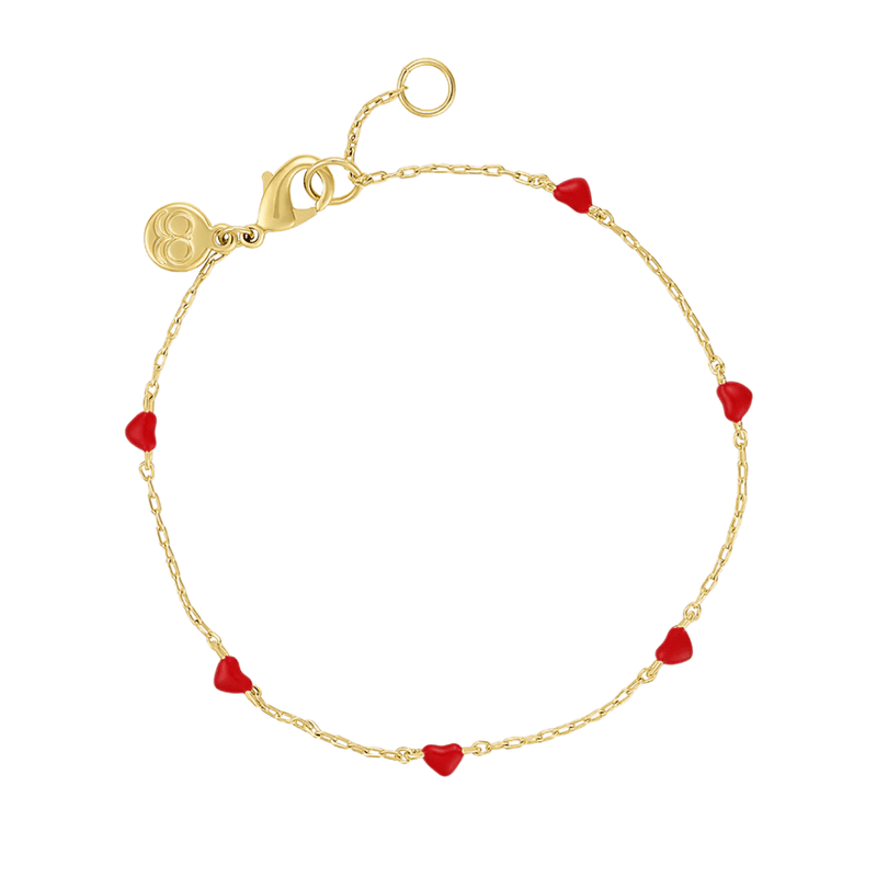 Gorjana Red Enamel Amour Bracelet