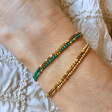Perle de Lune Malachite & Hematite Wrap Bracelet