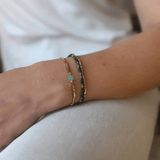 Perle de Lune Malachite & Hematite Wrap Bracelet