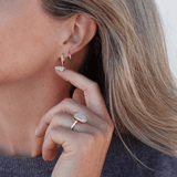 Loulerie Moonstone Drop Huggy Hoops