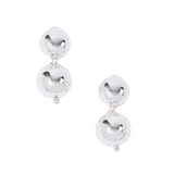 Pearl Octopuss.y Silver Sphere Studs