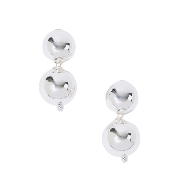 Pearl Octopuss.y Silver Sphere Studs