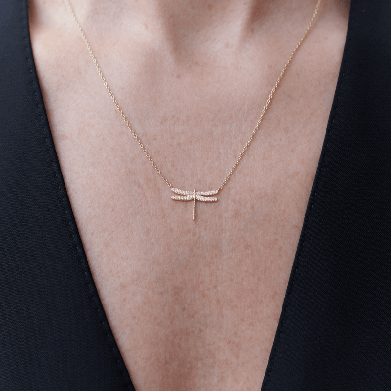 Loulerie Diamond Dragonfly Necklace
