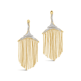 Alexis Bittar Solanales Gold Crystal Fringe Chandelier Earrings