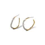 Alexis Bittar Medium Two Tone Pave Hoop Earring